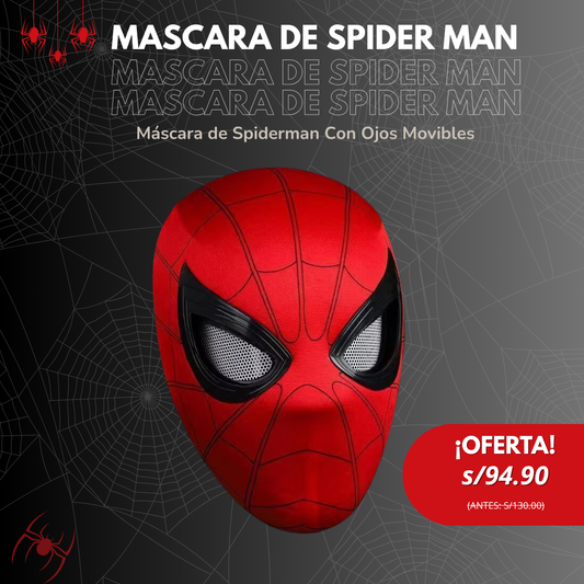 Máscara Spiderman Ojos Movibles